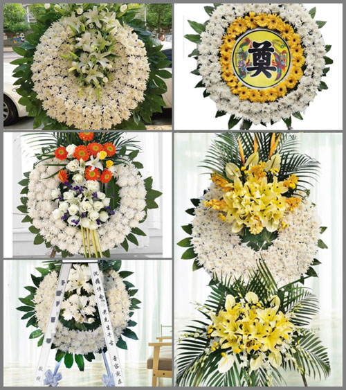 安徽安庆市望江县漳湖镇中洲村花圈速递